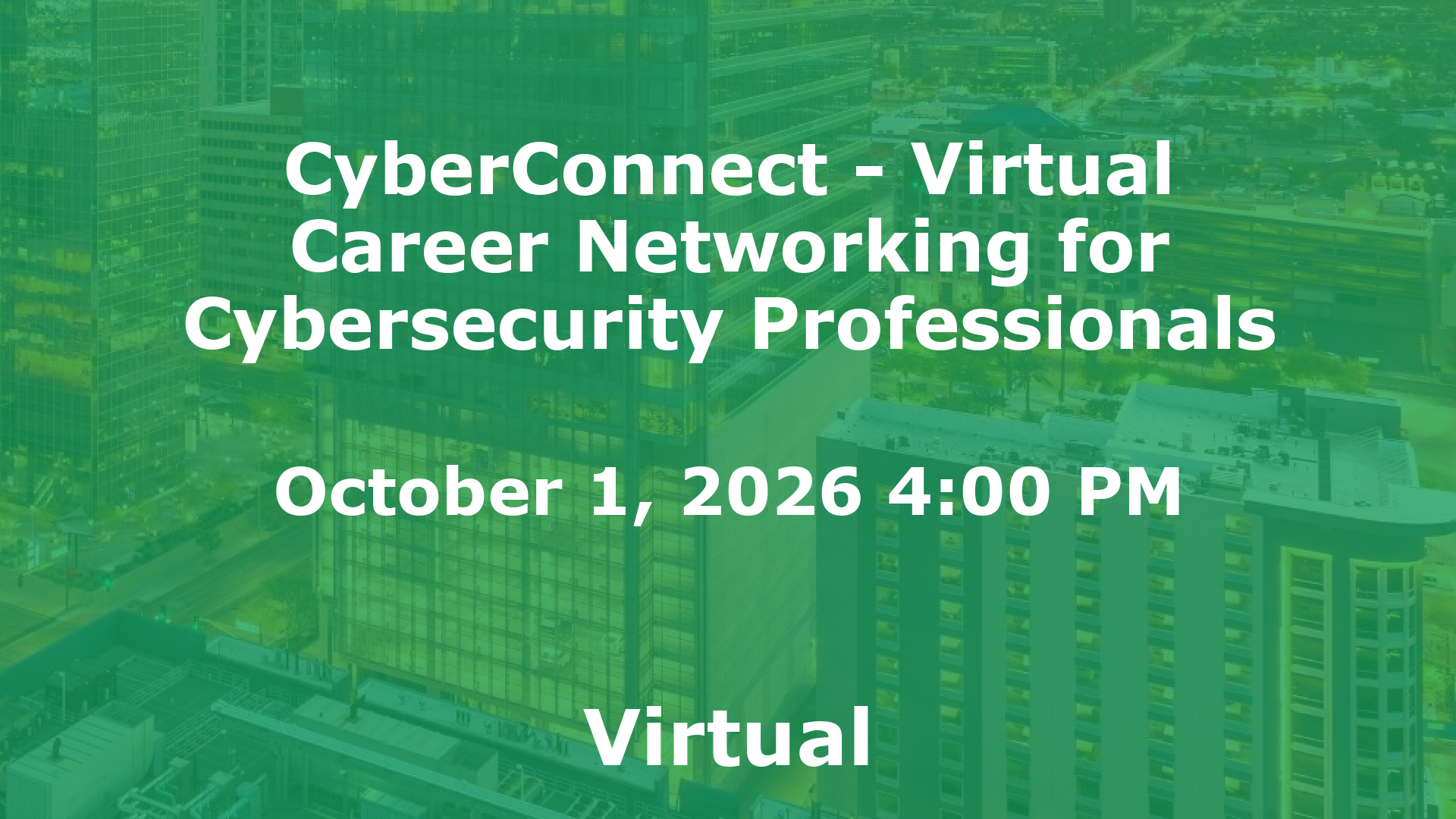 CyberConnect - Virtual Career Networking for Cybersecurity Professionals event image